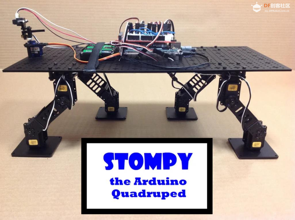 【Arduino 动手做】跺脚式哺乳动物型的四足机器人图1