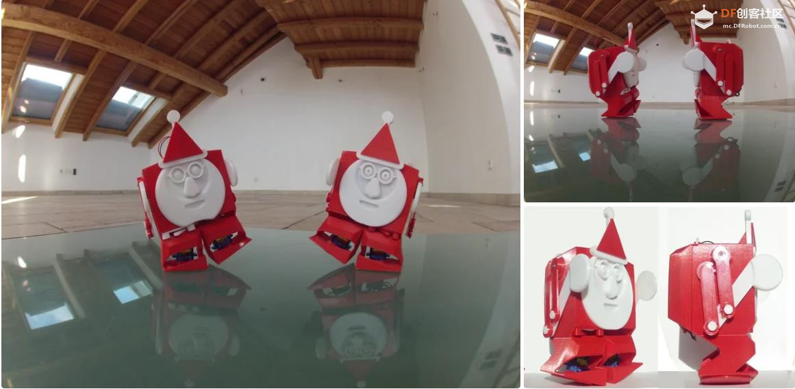 【Arduino 动手做】 3D 打印拳击圣诞老人双足机器人图1