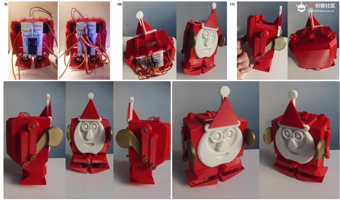 【Arduino 动手做】 3D 打印拳击圣诞老人双足机器人图7
