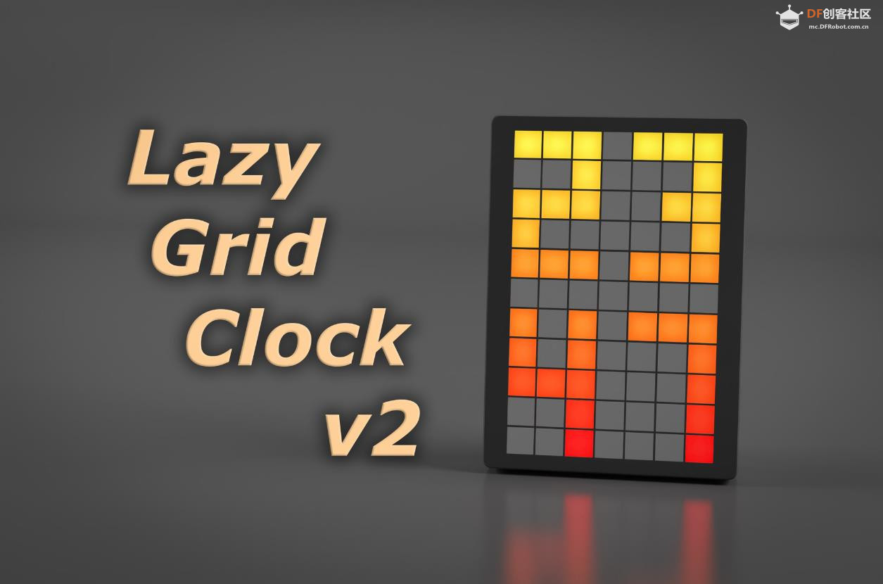 【Arduino 动手做】 LGCv2：使用 LED 灯条的 7x11 LED 矩阵时钟图1