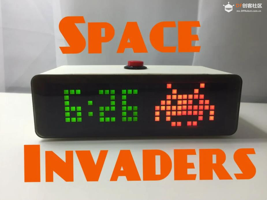 【Arduino 动手做】Space Invaders：太空侵略者动画时钟图1