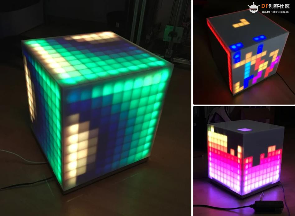 【Arduino 动手做】100颗WS2812 LED 构建了一个 10x10 LED 魔方图3