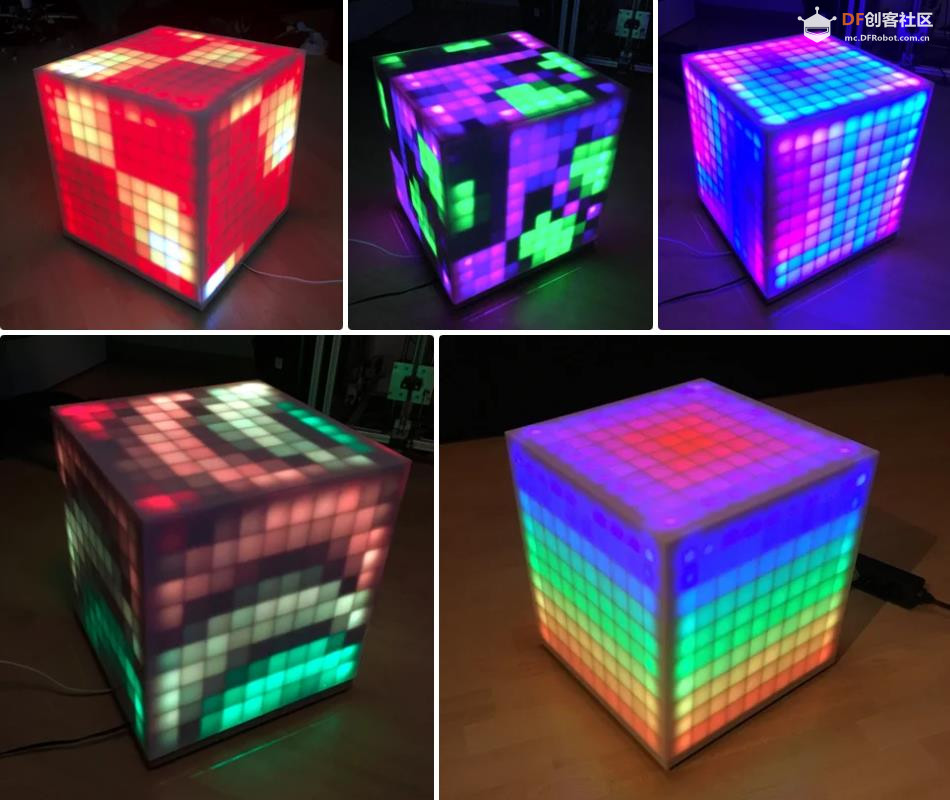 【Arduino 动手做】100颗WS2812 LED 构建了一个 10x10 LED 魔方图2