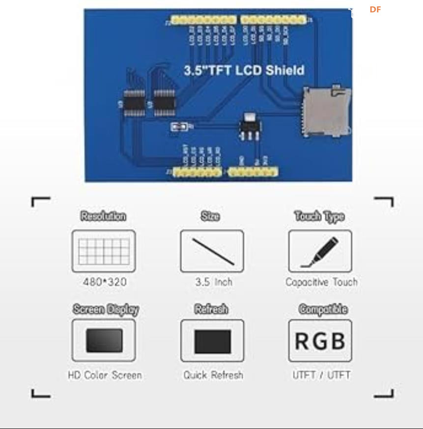 【花雕学编程】Arduino动手做（214）---3.5寸TFT触摸彩屏...图1