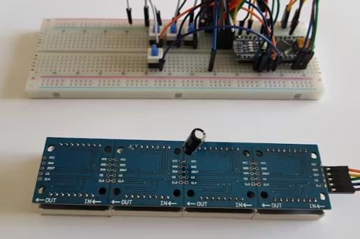 【Arduino 动手做】带BME280、BH1750和ESP01的LED矩阵NTP时钟图9