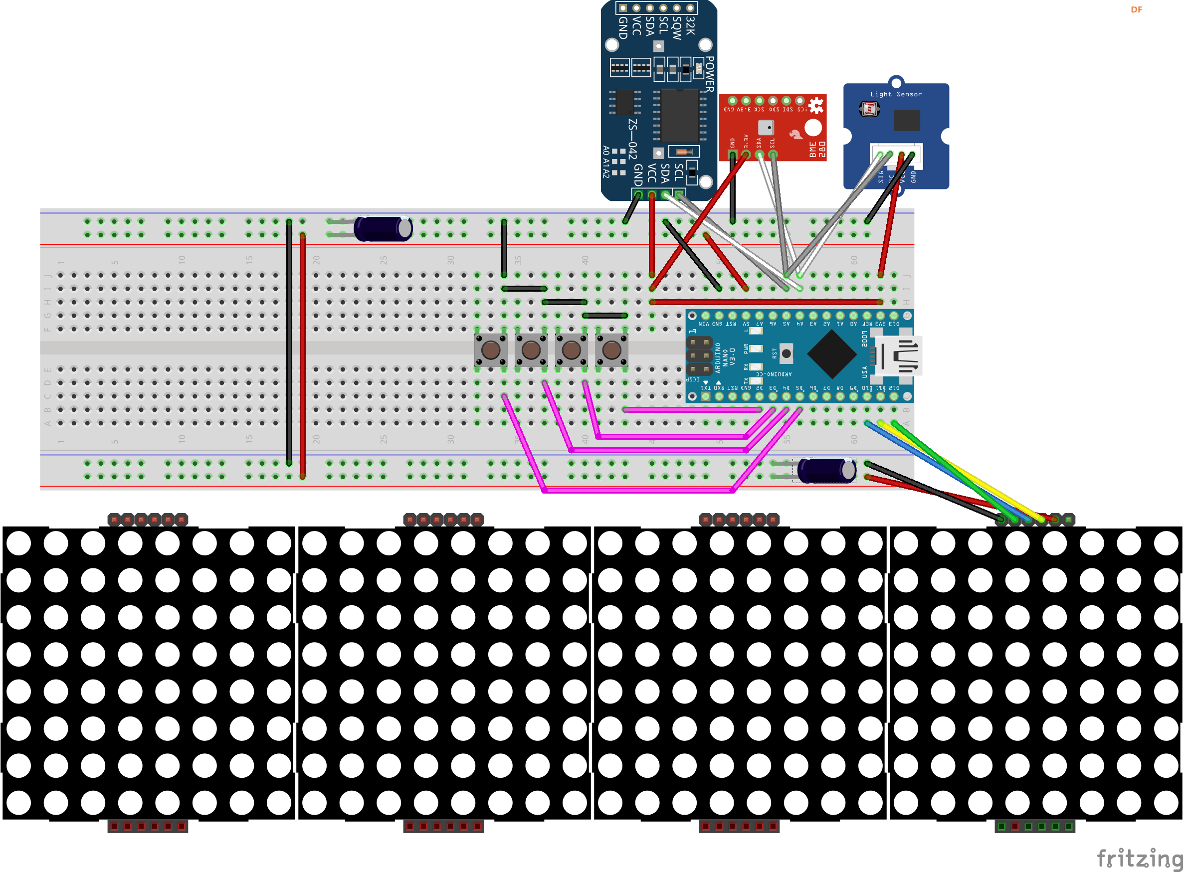 【Arduino 动手做】带BME280、BH1750和ESP01的LED矩阵NTP时钟图14