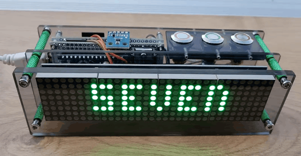 【Arduino 动手做】带BME280、BH1750和ESP01的LED矩阵NTP时钟图1