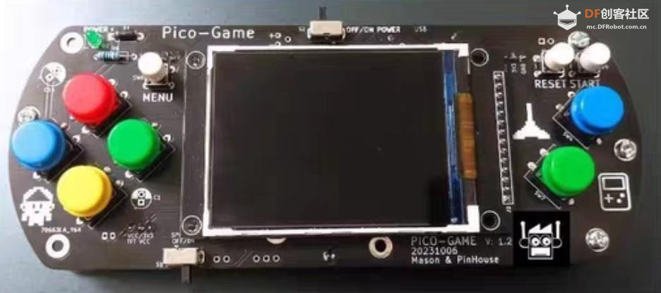 【花雕学编程】Arduino动手做（258）--树莓Pico游戏开发板图1