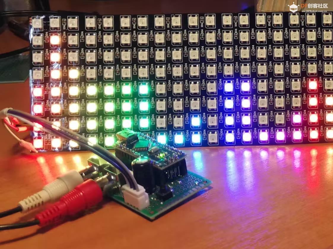 【Arduino 动手做】RGB 32 频段音频频谱可视化器图1