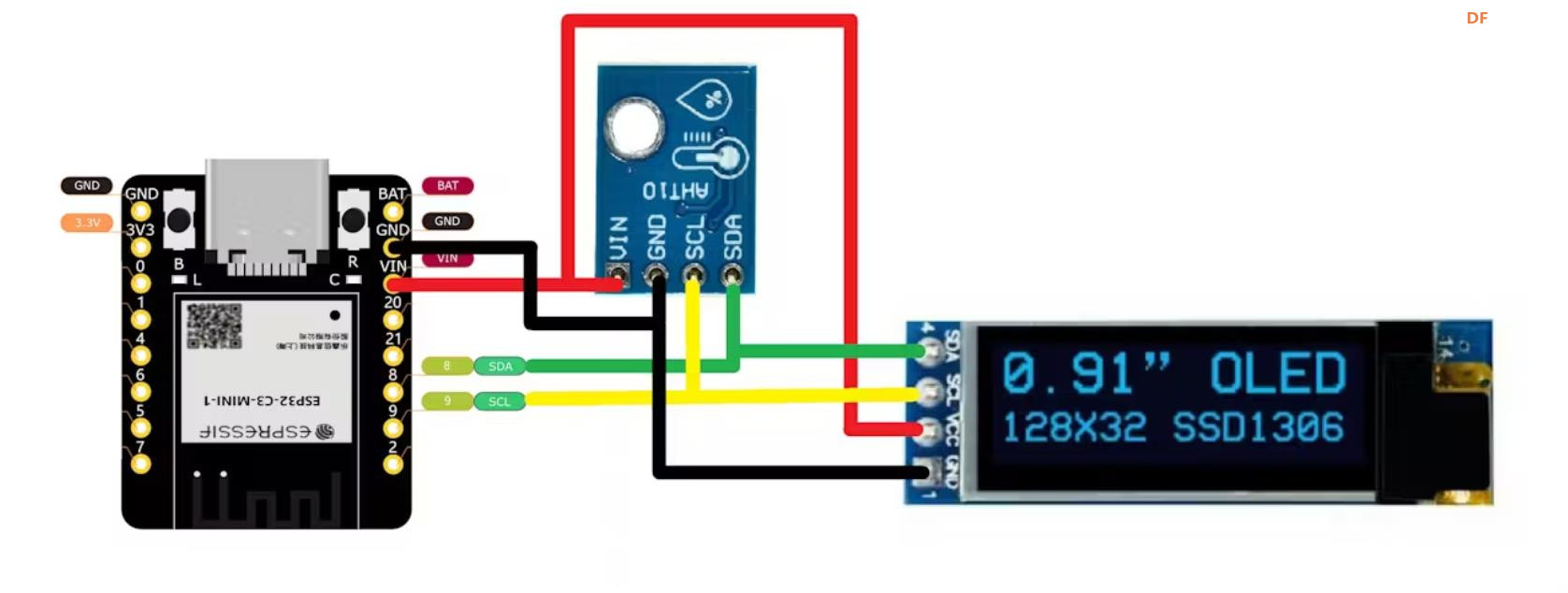 【Arduino 动手做】由ESP32C3驱动的小型便携袖珍温度计图6