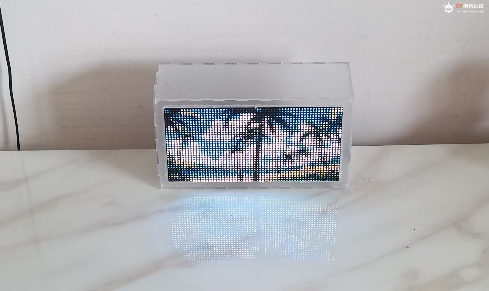 基于 FireBeetle 2 ESP32S3 的 LED 点阵屏海景图片显示项目图1