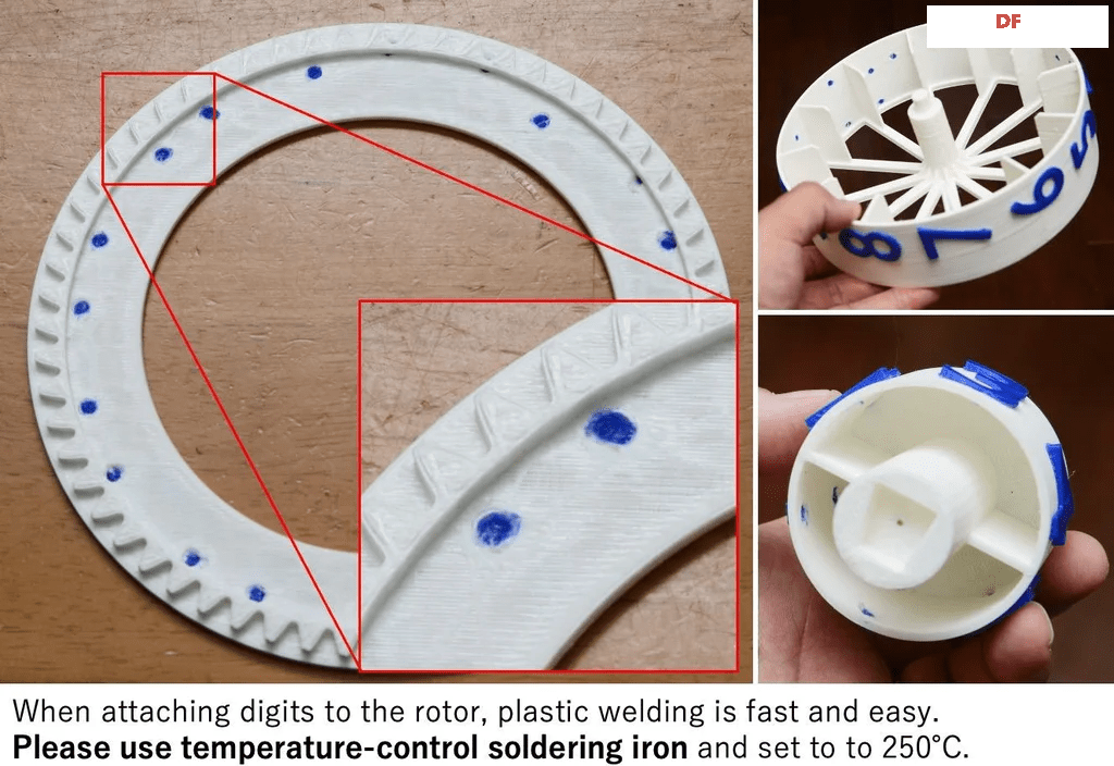 制作一个3D打印的三轴机械时钟图13
