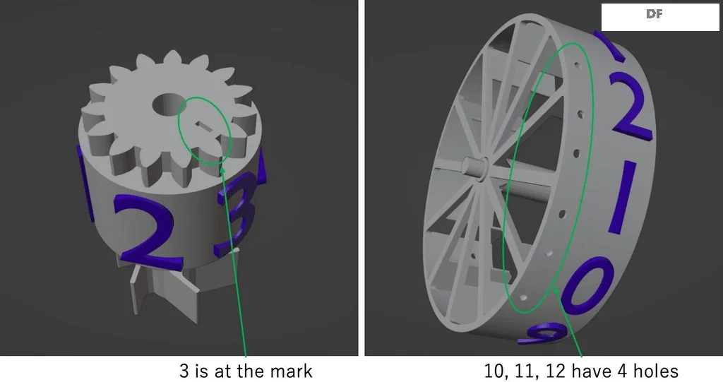 制作一个3D打印的三轴机械时钟图15