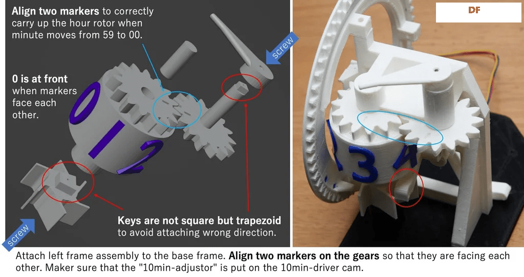 制作一个3D打印的三轴机械时钟图17
