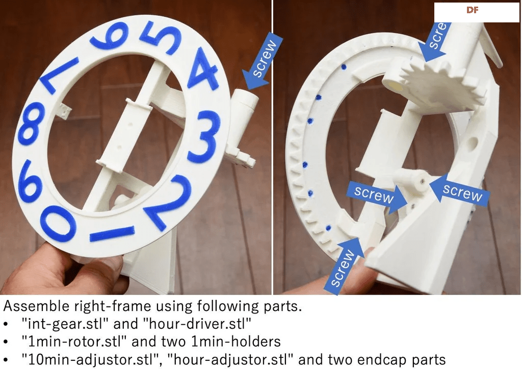 制作一个3D打印的三轴机械时钟图16