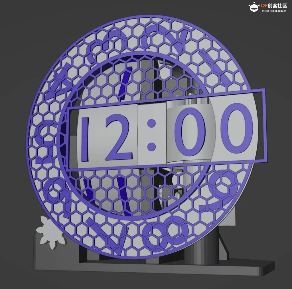 制作一个3D打印的三轴机械时钟图21