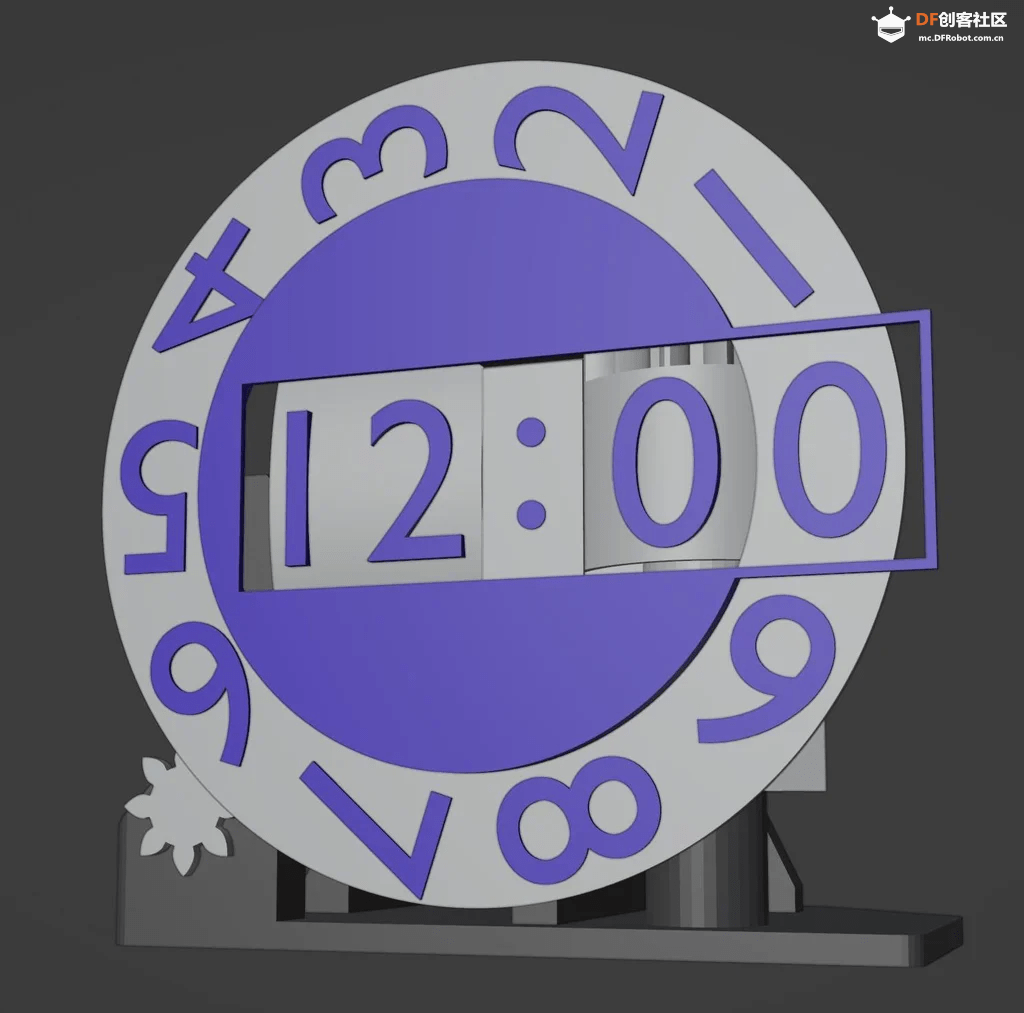 制作一个3D打印的三轴机械时钟图24