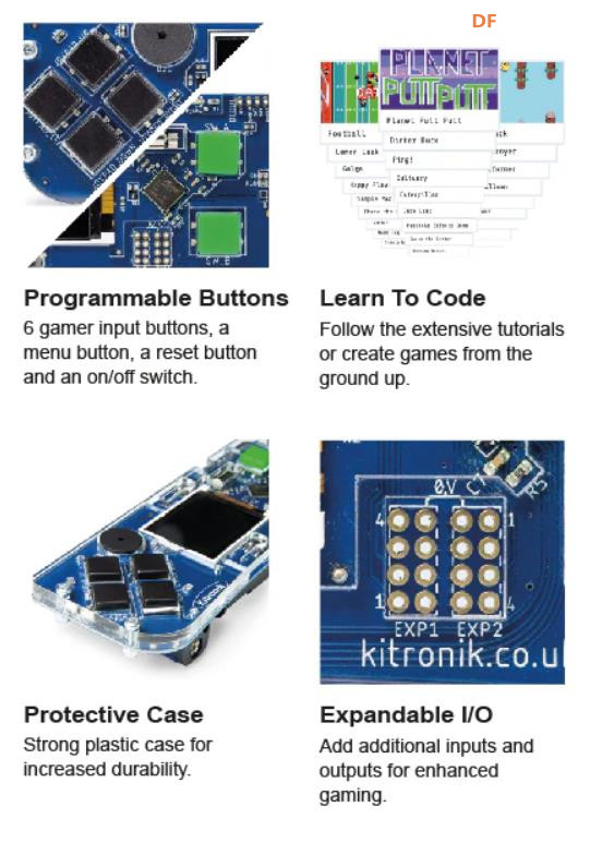 【花雕动手做】Kitronik 英国游戏机 Arcade 可编程开发板图1