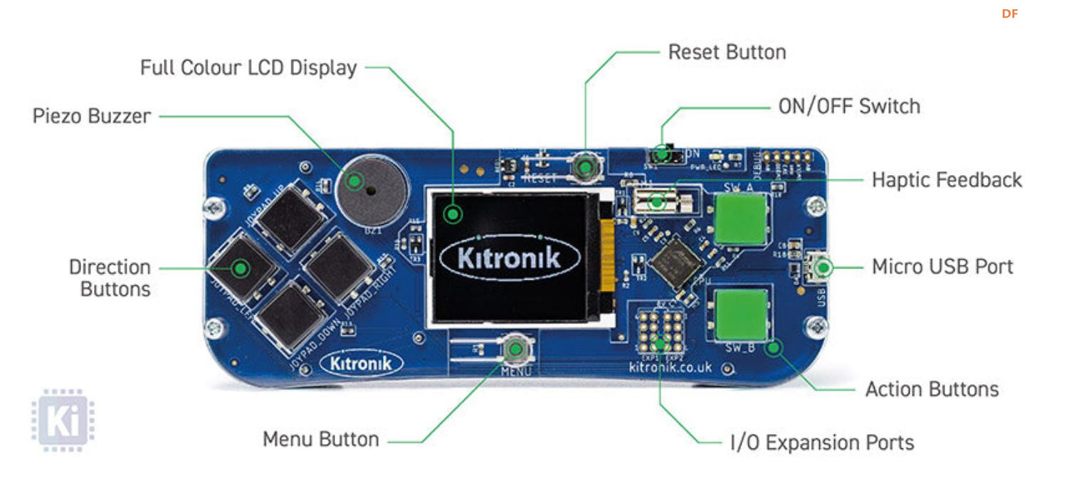 【花雕动手做】Kitronik 英国游戏机 Arcade 可编程开发板图1