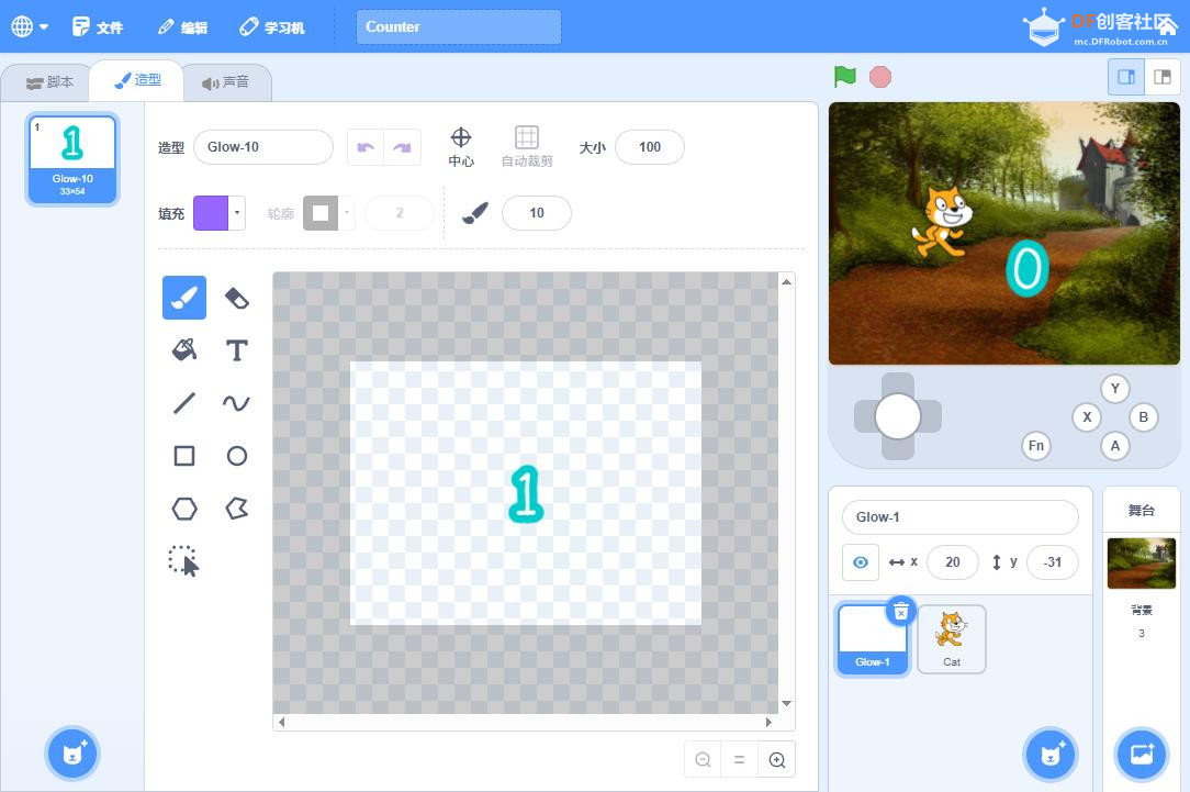 【花雕动手做】Scratch 游戏 ESP32S3 开发板之小猫计数器图1
