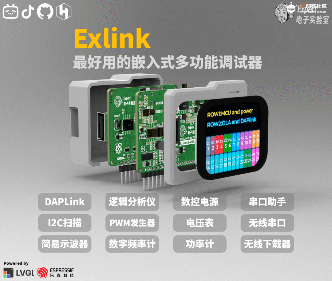Exlink多功能嵌入式调试器、掌上激光雷达监控仪、DIY指...图2