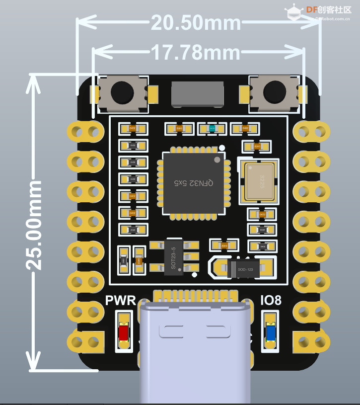 【花雕学编程】Arduino动手做（216）--ESP32-C3 0.42 OLED开发板图14