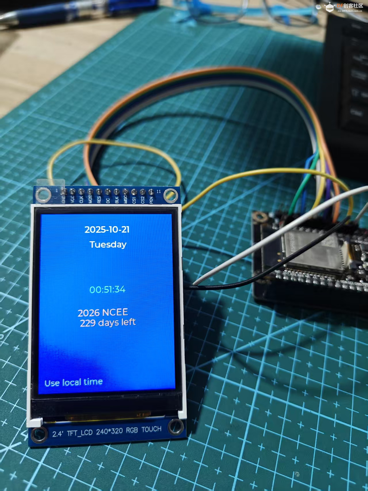 Firebeetle 2 ESP32 C5体验之:显示高考倒计时图2