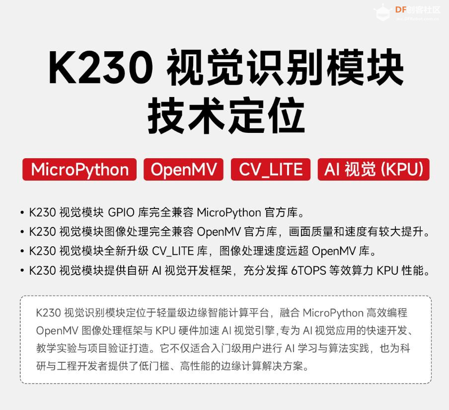 【花雕动手做】CanMV K230 视觉识别模块 AI人工智能开发板图5