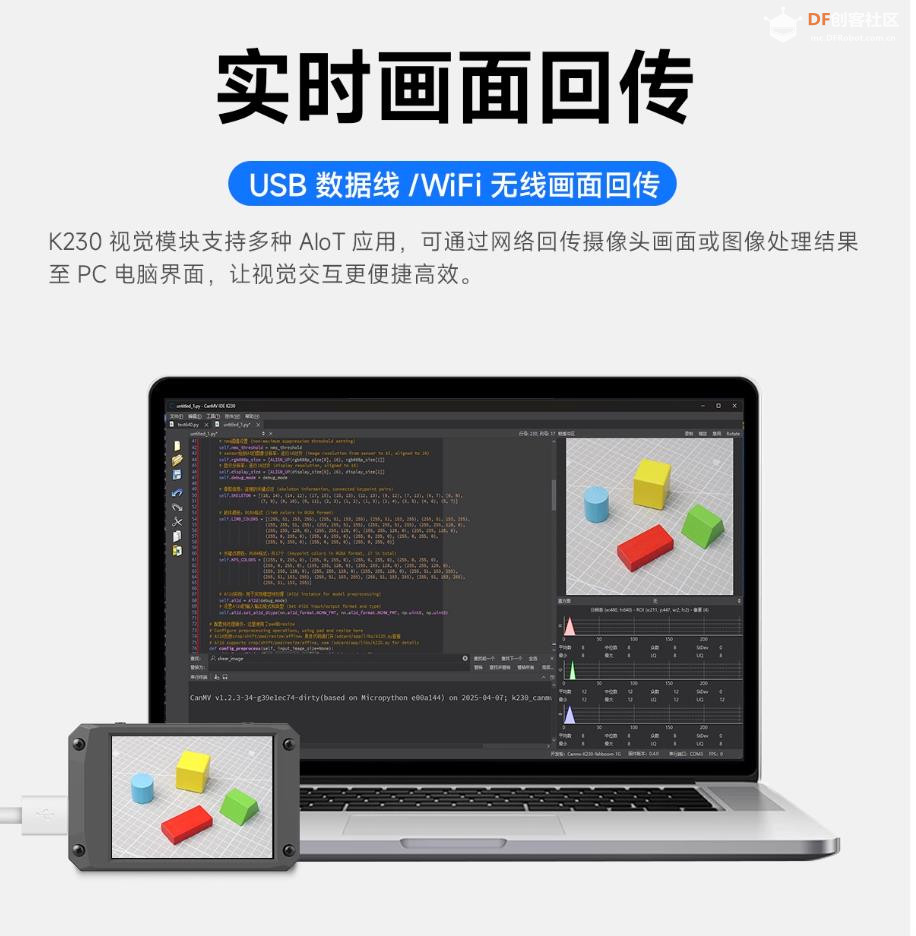 【花雕动手做】CanMV K230 视觉识别模块 AI人工智能开发板图1