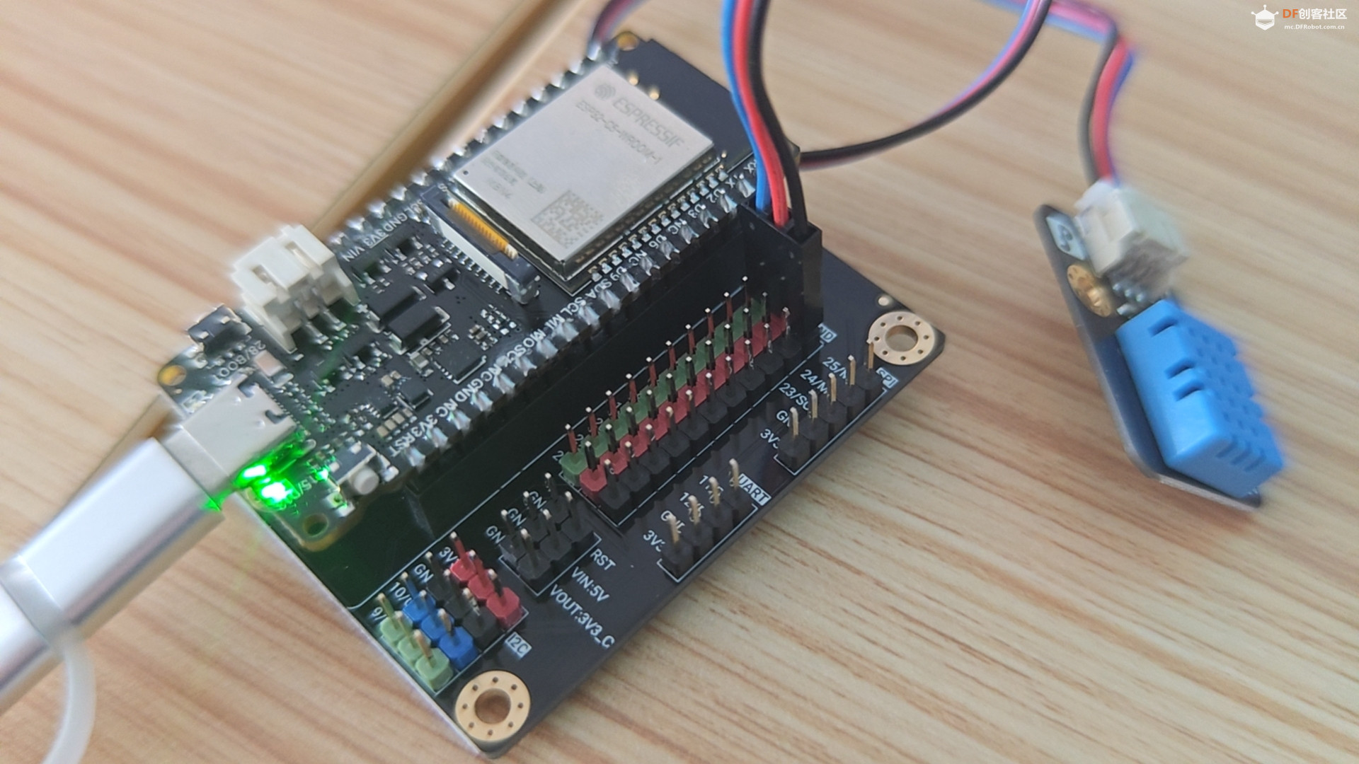 【FireBeetle 2 ESP32-C5】温湿度传感器DHT11感知温湿度图3