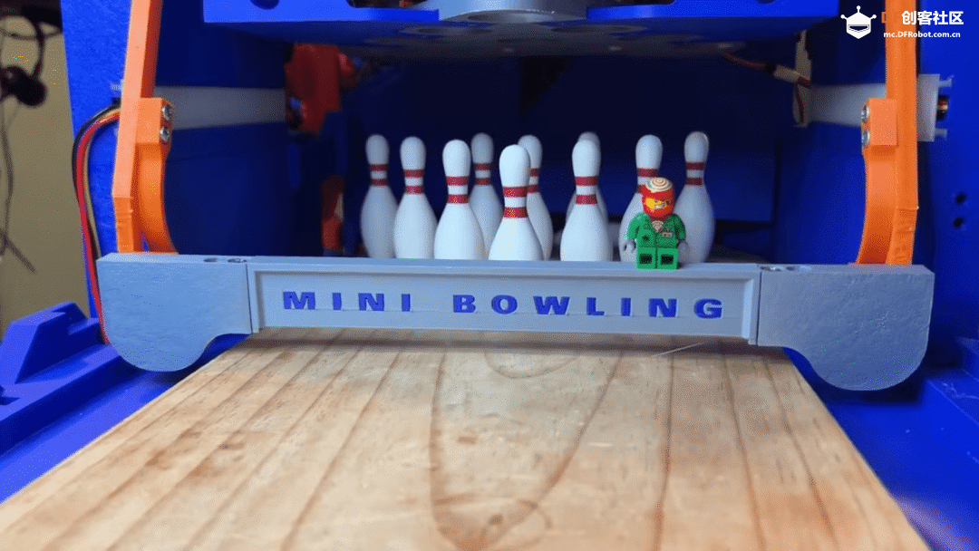 自制桌面级全自动迷你保龄球、ATmega 微控 3D 炫酷数字...图3