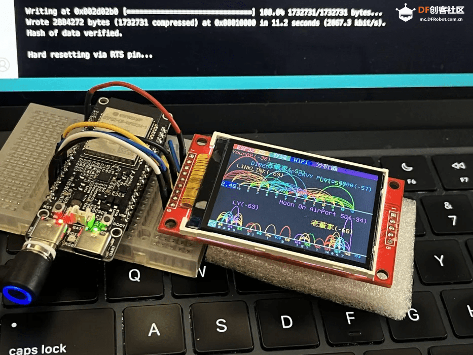 极简 AI 土豆计数器、ESP32-C5 双频 WiFi 信号分析仪、随...图1