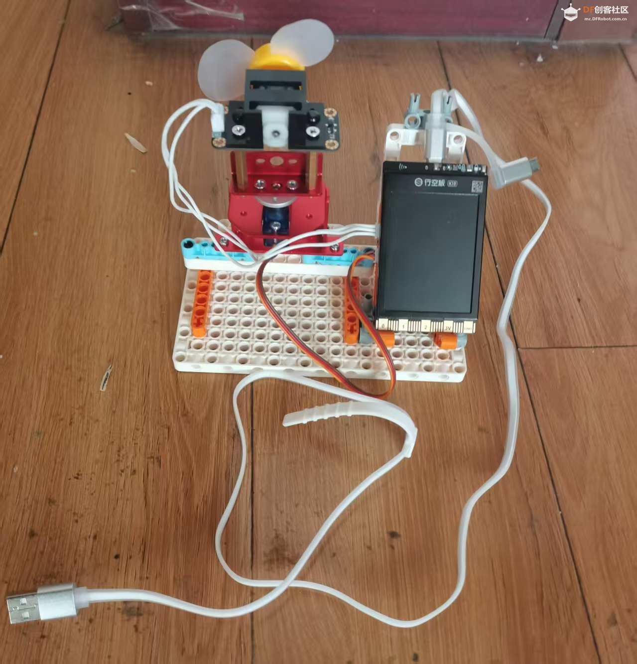 帮我编写行空版k10程序，语音控制风扇，语音控制...图1