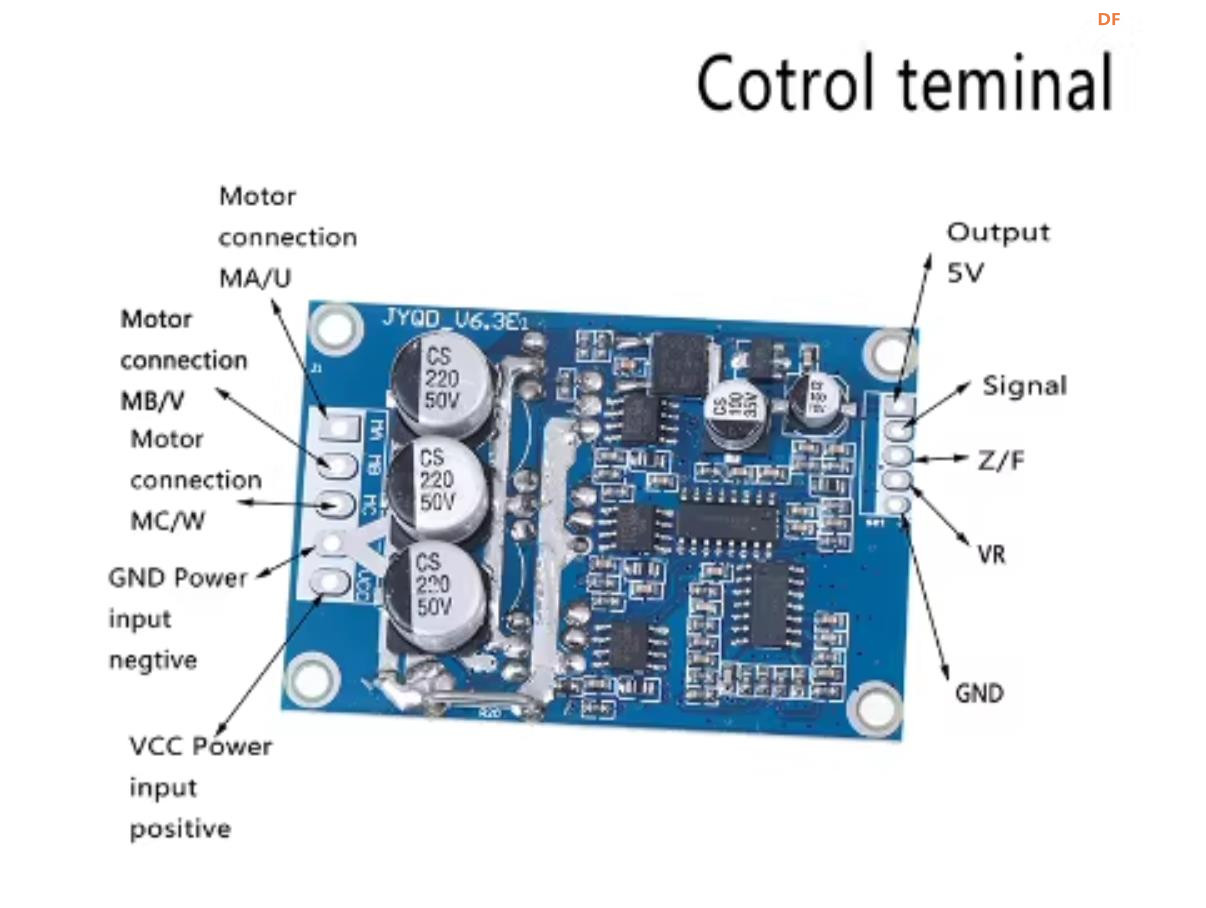 【花雕动手做】6.5寸轮毂电机方案：36V500W无霍尔驱动板图1