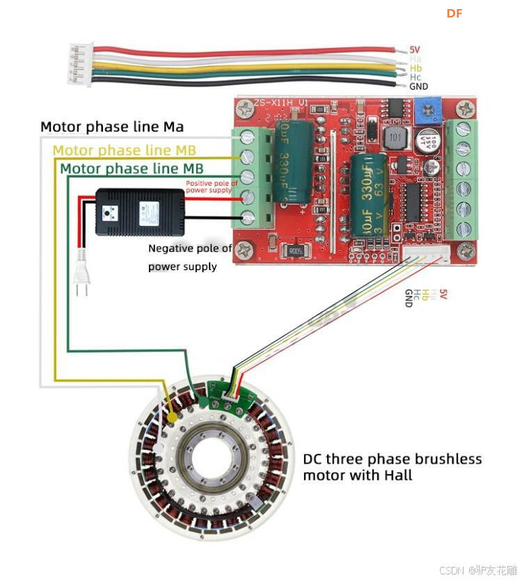 【花雕动手做】6.5寸轮毂电机方案：50V380W有霍尔控制板图1