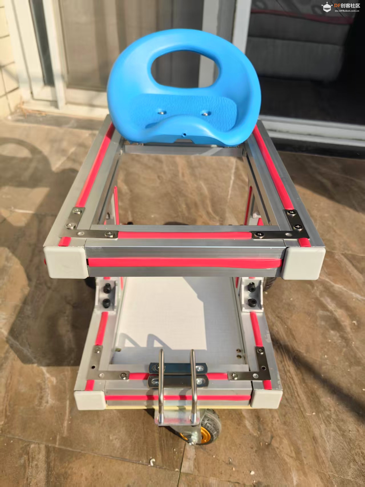 【花雕动手做】搭建6.5 寸轮毂电机4040铝材机器人底盘图8
