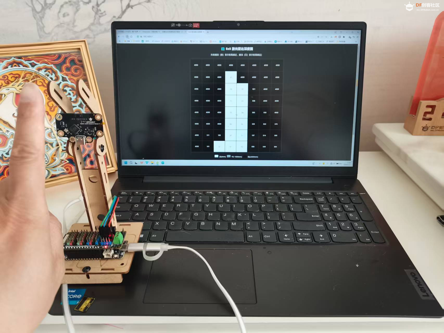 从LED到Web：8x8激光雷达的可视化演进之旅图3