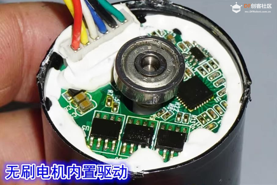 【花雕动手做】拆解机器人底盘 3630 无刷行星减速电机图4