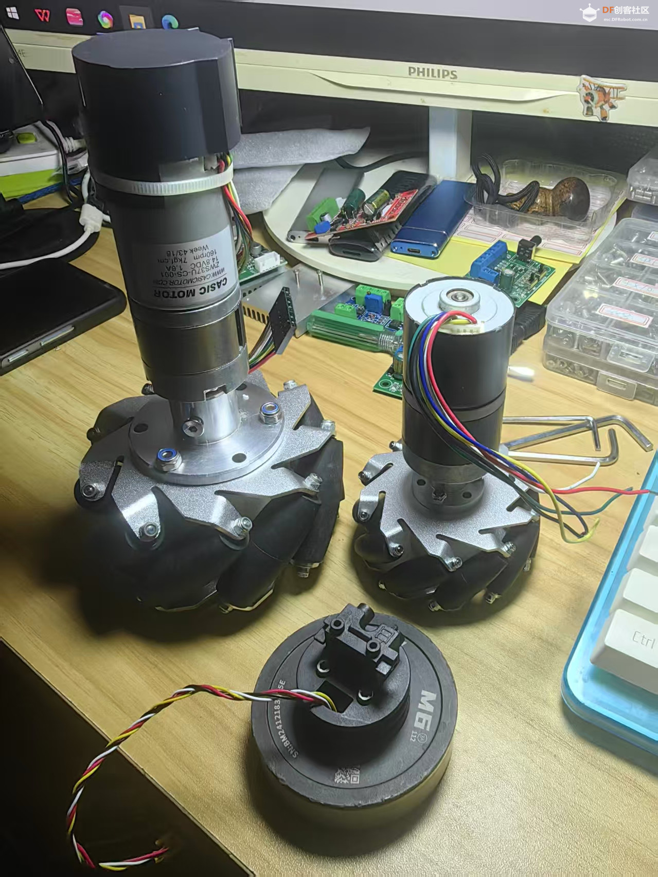 【花雕动手做】拆解机器人底盘 3630 无刷行星减速电机图1