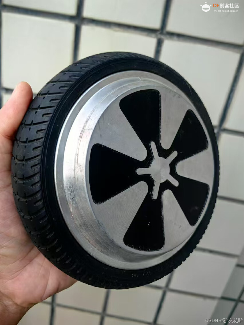 【花雕】6.5 寸轮毂电机自动跟随底盘・超声波最简方案图1