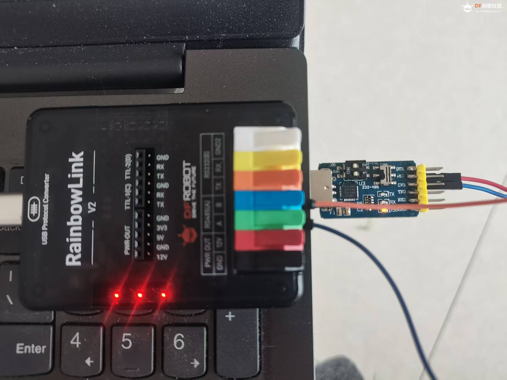 试用RainbowLink V2 USB协议转换器调试毫米波雷达传感器图3