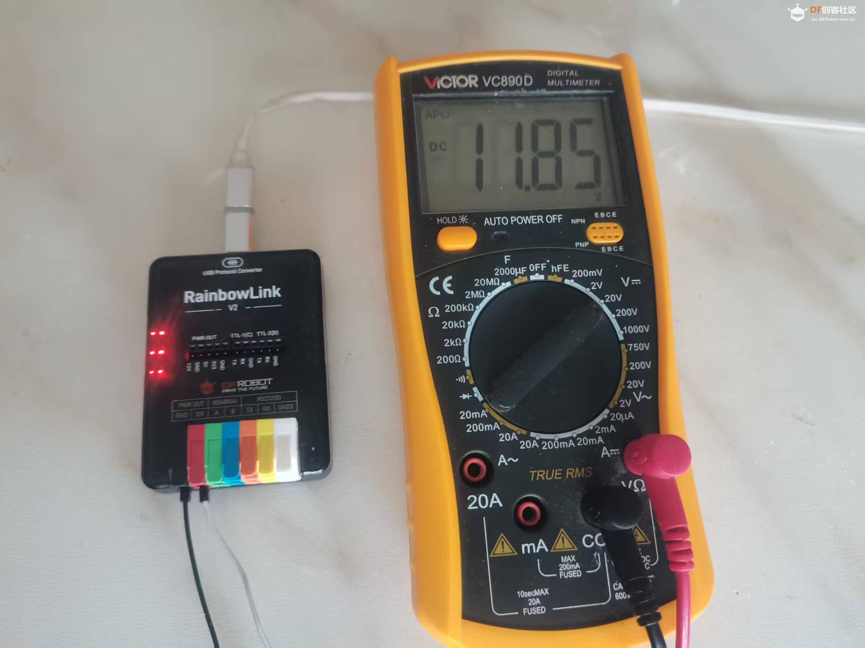 试用RainbowLink V2 USB协议转换器调试毫米波雷达传感器图6