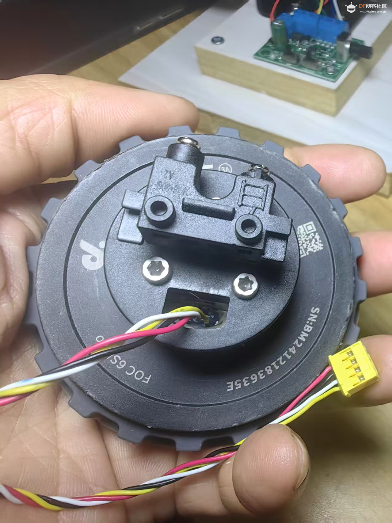 【花雕动手做】拆解机器人底盘 DDSM400 强磁伺服轮毂电机图2