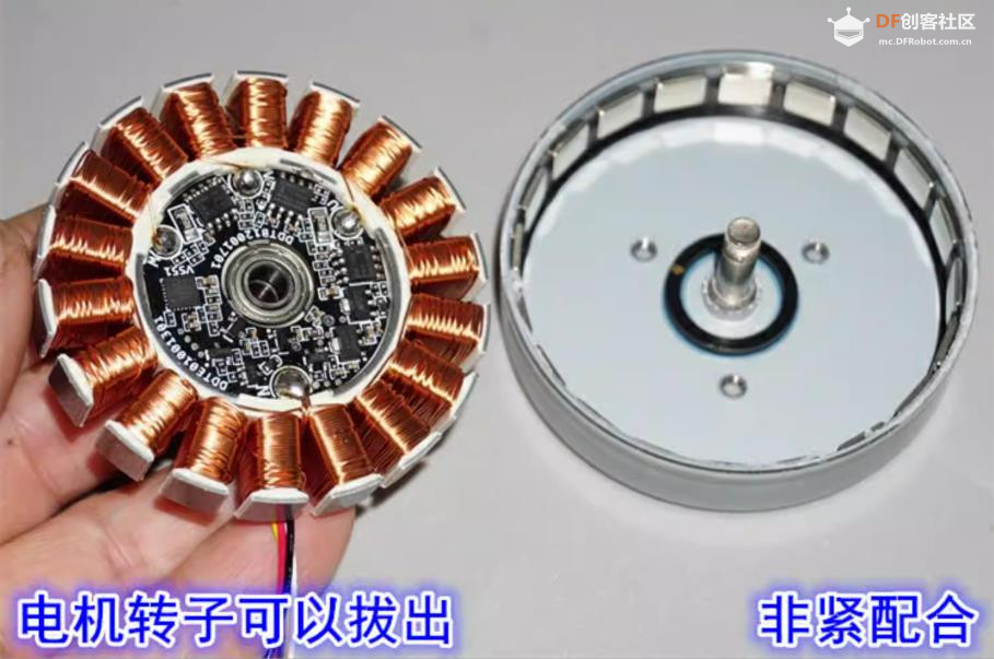 【花雕动手做】拆解机器人底盘 DDSM400 强磁伺服轮毂电机图2