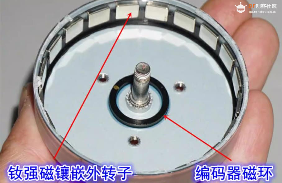 【花雕动手做】拆解机器人底盘 DDSM400 强磁伺服轮毂电机图7