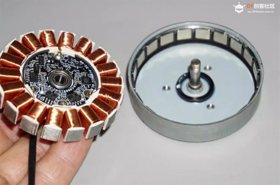 【花雕动手做】拆解机器人底盘 DDSM400 强磁伺服轮毂电机图6
