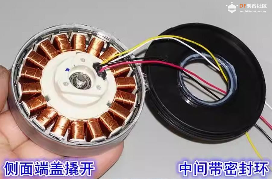 【花雕动手做】拆解机器人底盘 DDSM400 强磁伺服轮毂电机图4