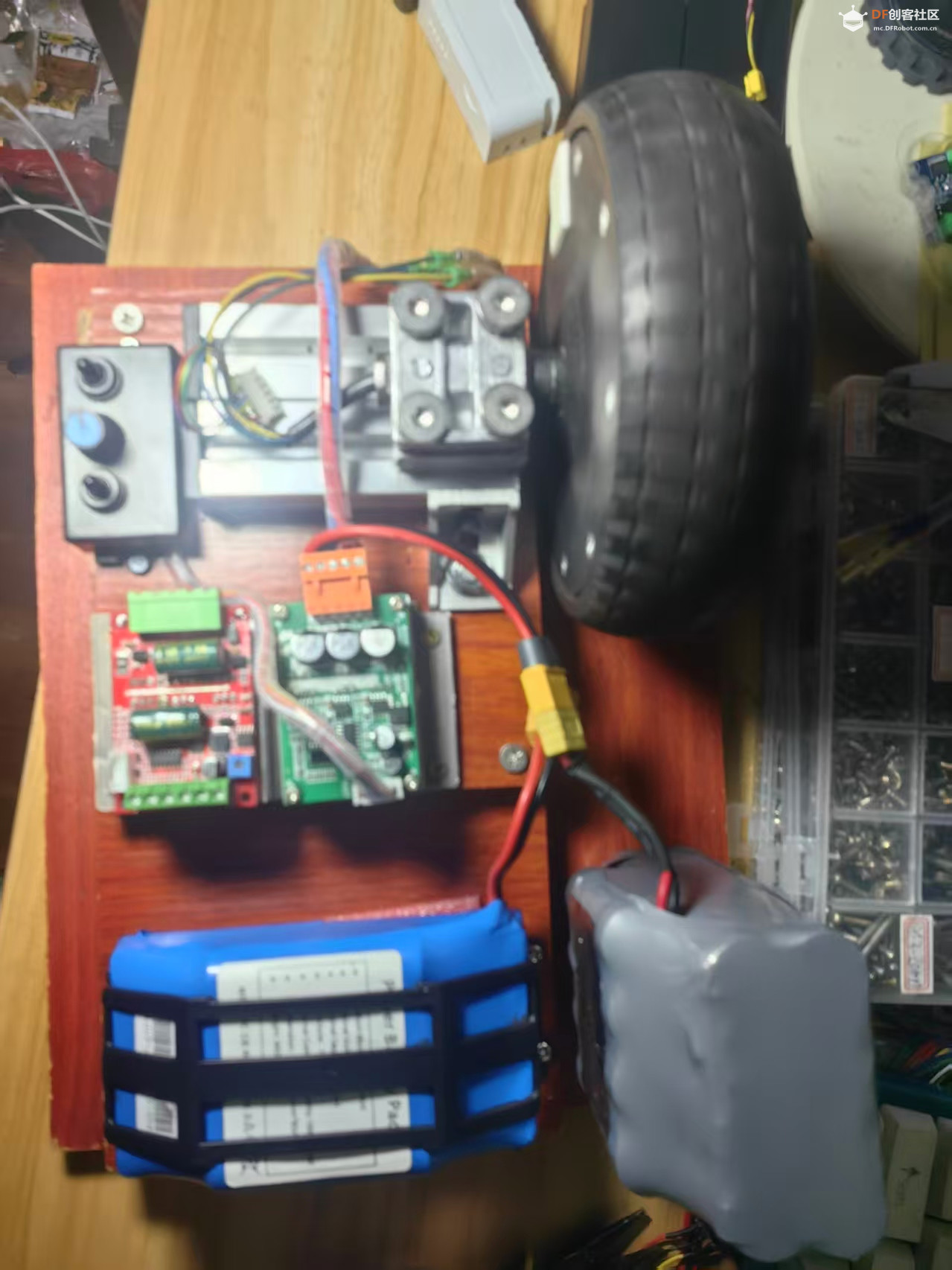 【花雕动手做】测试机器人底盘6.5寸直驱200W无刷轮毂...图9