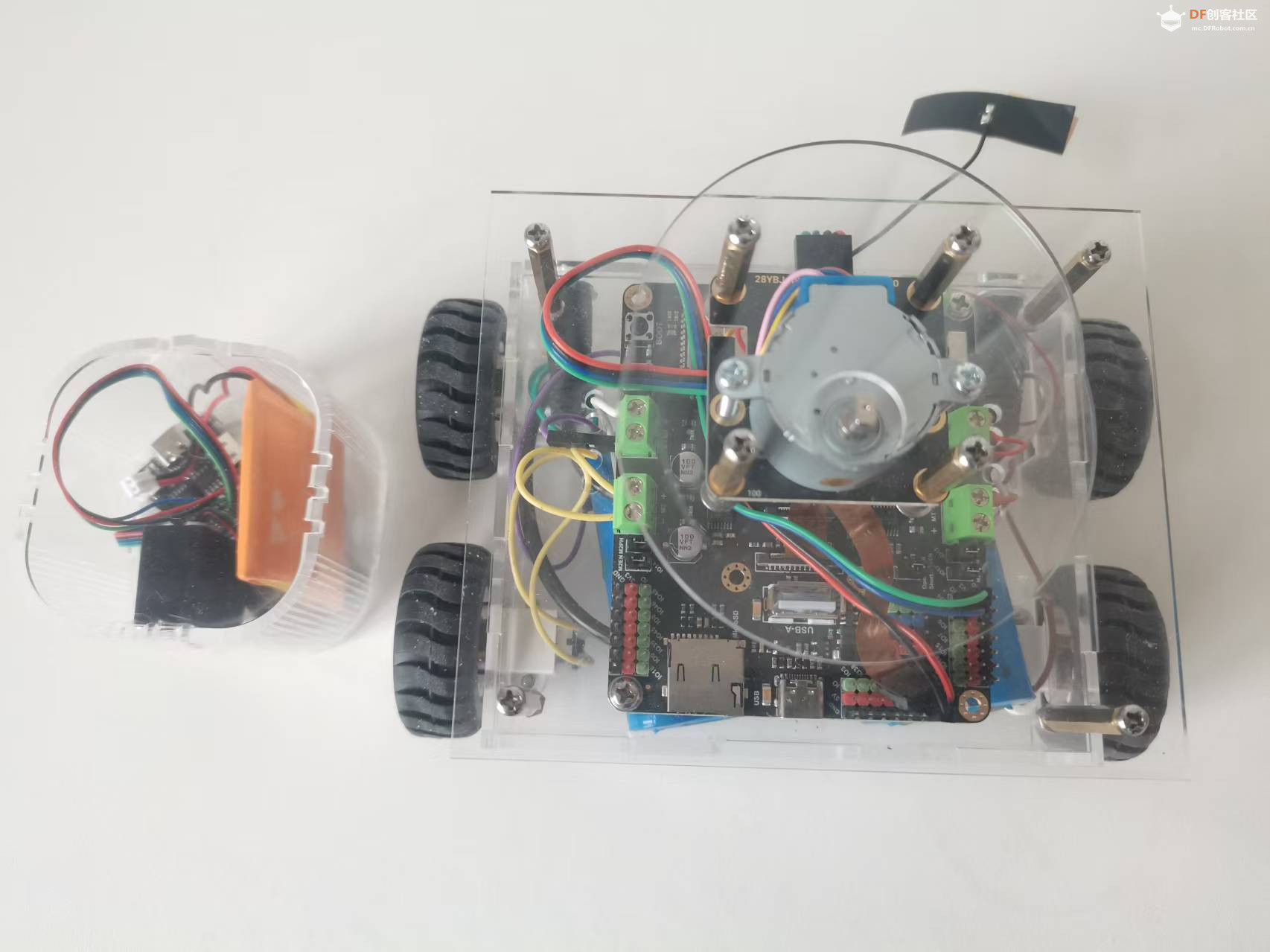 双ESP32无线协作：打造360°激光扫描避障小车图6