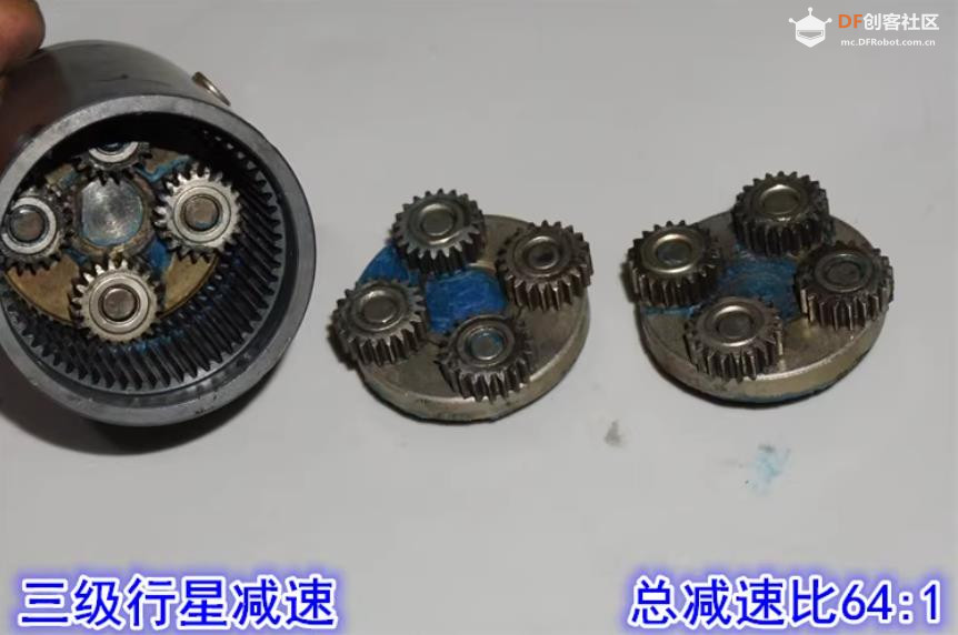 【花雕动手做】拆解钕强磁 47mm 金属行星减速无刷电机图2